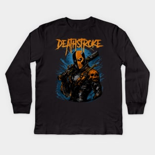 Dynamic Deathstroke Ready for Battle Kids Long Sleeve T-Shirt